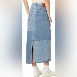 Levi's Denim Patch  Midi Skirt